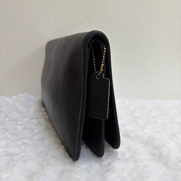 Vintage Coach Envelope Clutch 9550 in Navy Leather - NYC made 1977 - EVC - Rare - Picture 3 of 15
